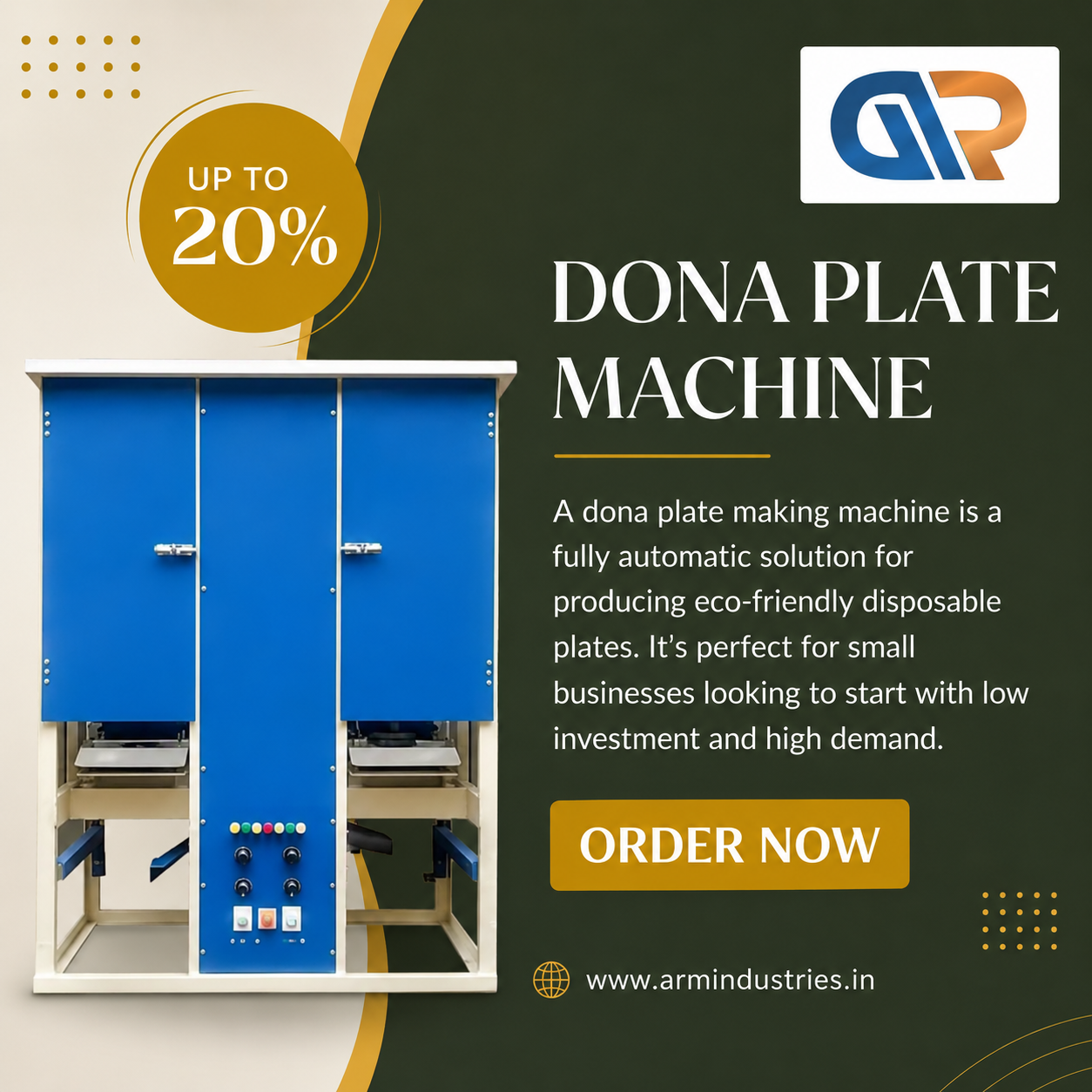 Double Die Paper Plate Making Machine - Paper Plate & Disposable Making Machines manufacturer Bihar