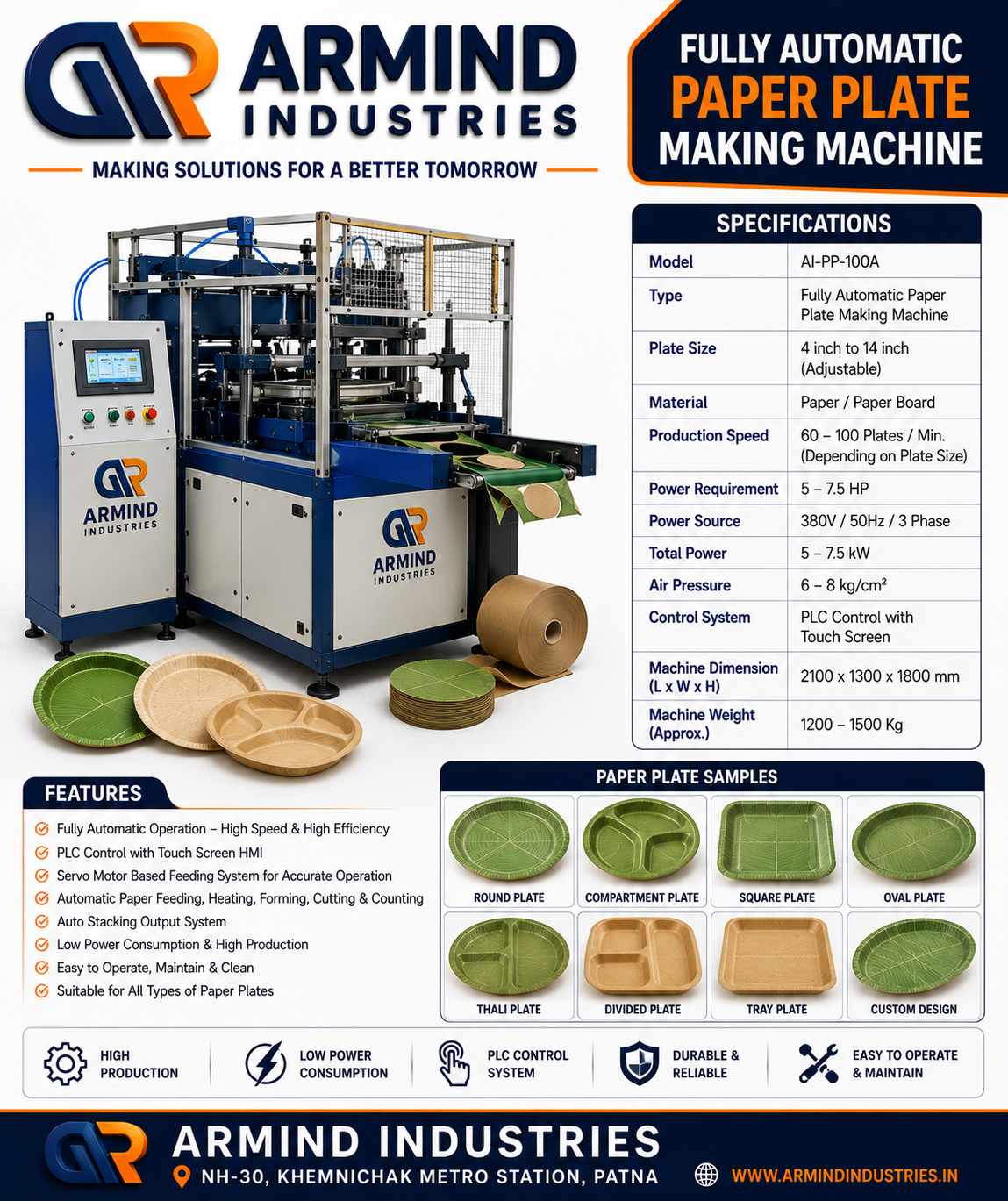 Fully Automatic Paper Plate Making Machine - main image