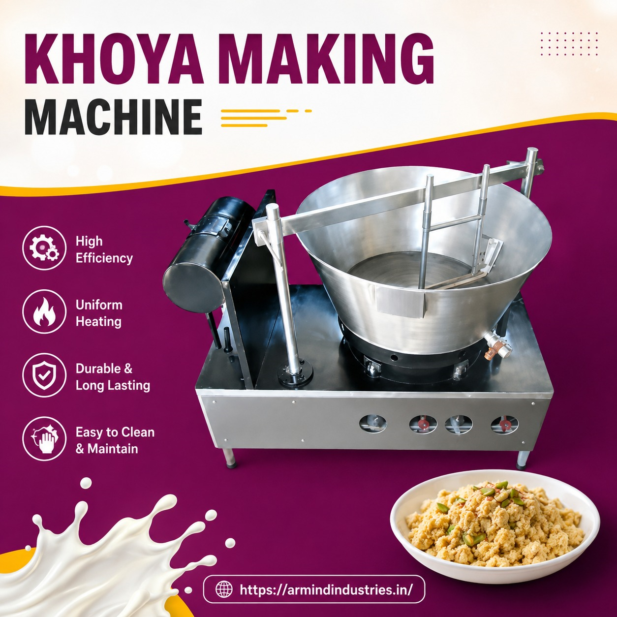 Khoya Making Machine - Dairy & Confectionery Machines manufacturer Bihar