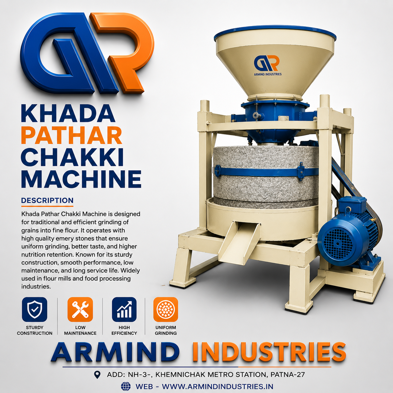 Pat Pathar Chakki Machine - Grinding & Milling Machines manufacturer Bihar
