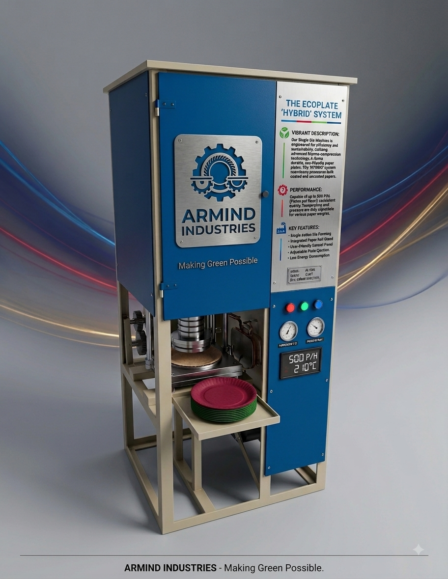 Single Die Paper Plate Making Machine - Paper Plate & Disposable Making Machines manufacturer Bihar